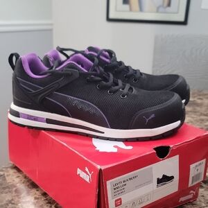 Puma Composite Toe Levity Astm Black and Purple Sneakers Size 9
